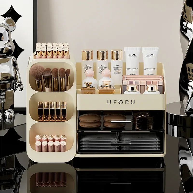 Large Capacity Tiered Cosmetics Storage Box
