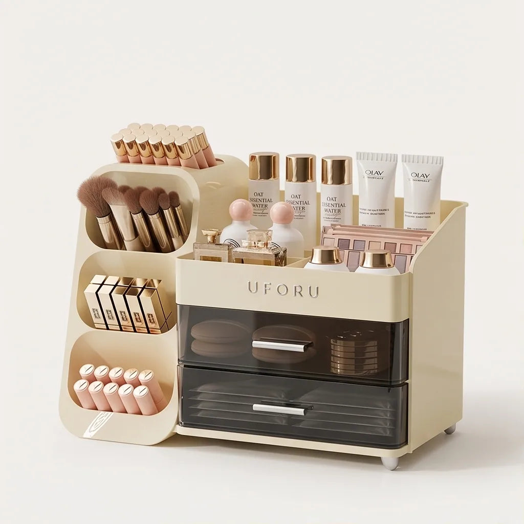 Large Capacity Tiered Cosmetics Storage Box
