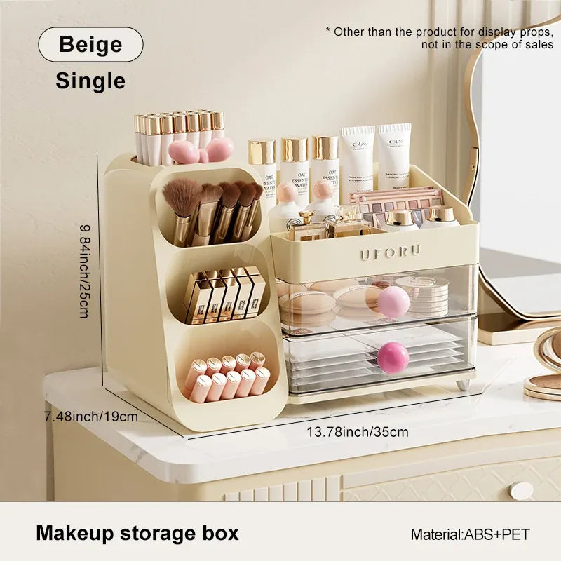 Large Capacity Tiered Cosmetics Storage Box
