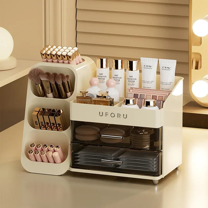 Large Capacity Tiered Cosmetics Storage Box